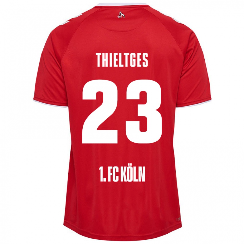 Homem Camisola Phil Thieltges #23 Branco Vermelho Alternativa 2024/25 Camisa