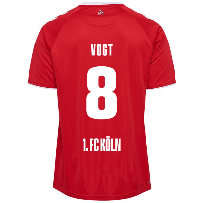 Homem Camisola Laura Vogt #8 Branco Vermelho Alternativa 2024/25 Camisa