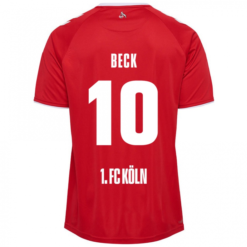 Homem Camisola Sharon Beck #10 Branco Vermelho Alternativa 2024/25 Camisa