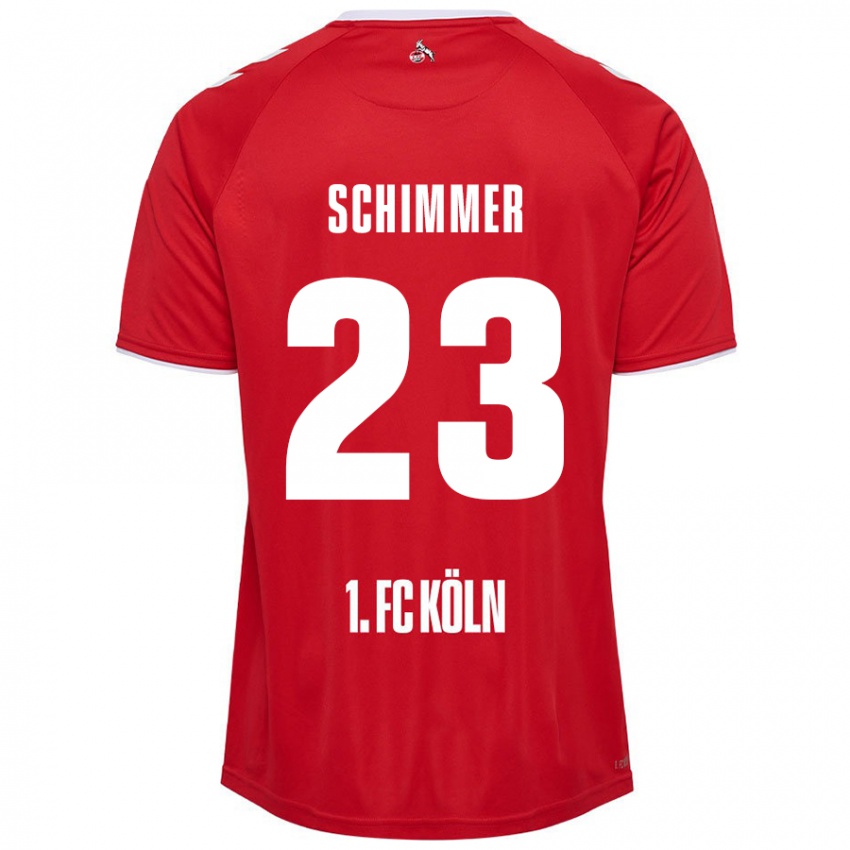 Homem Camisola Marleen Schimmer #23 Branco Vermelho Alternativa 2024/25 Camisa