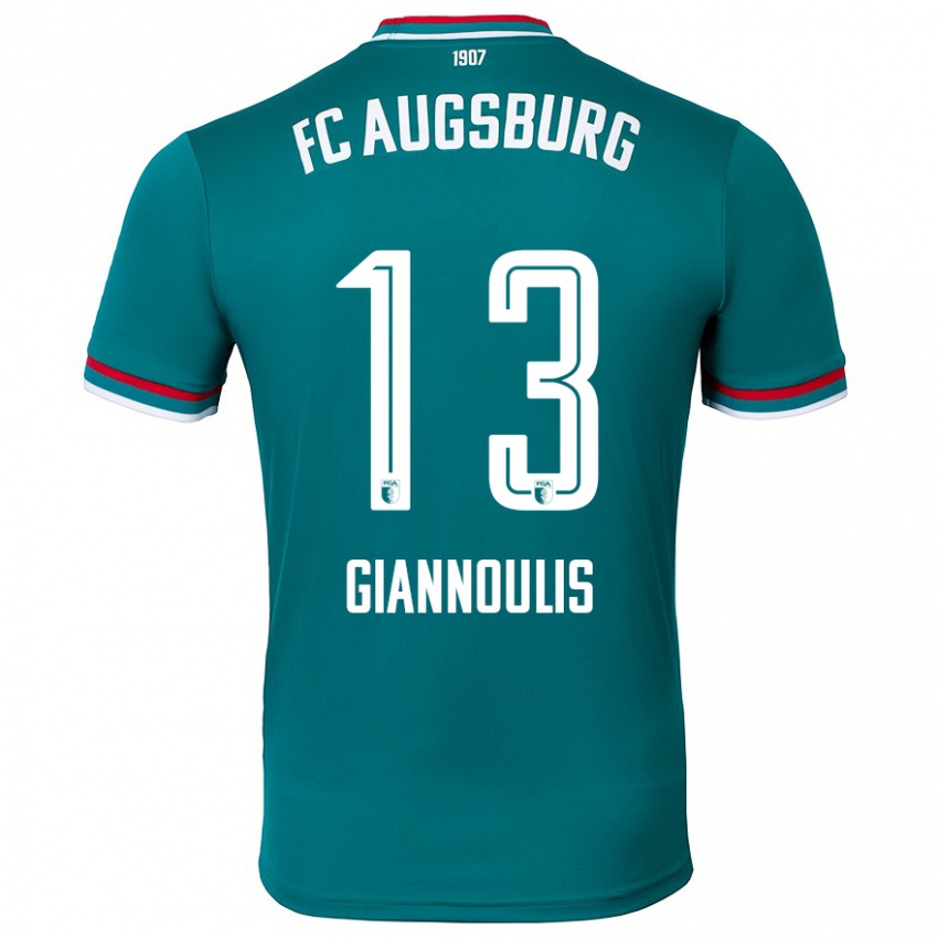 Homem Camisola Dimitrios Giannoulis #13 Verde Escuro Alternativa 2024/25 Camisa