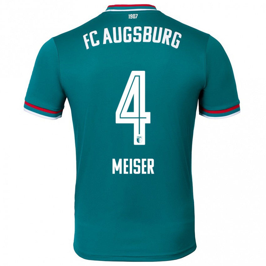 Homem Camisola Felix Meiser #4 Verde Escuro Alternativa 2024/25 Camisa