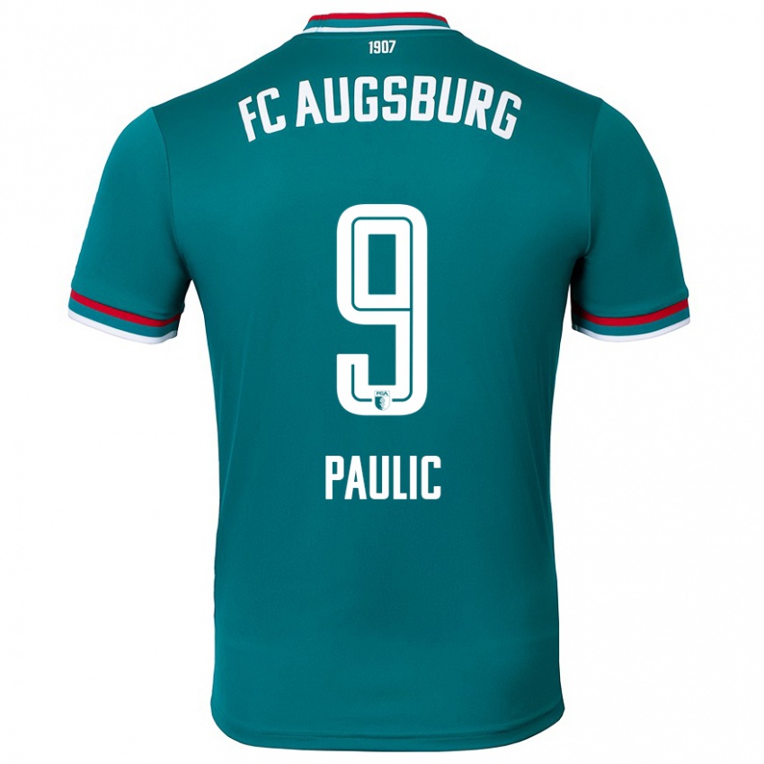 Homem Camisola Anthony Paulic #9 Verde Escuro Alternativa 2024/25 Camisa