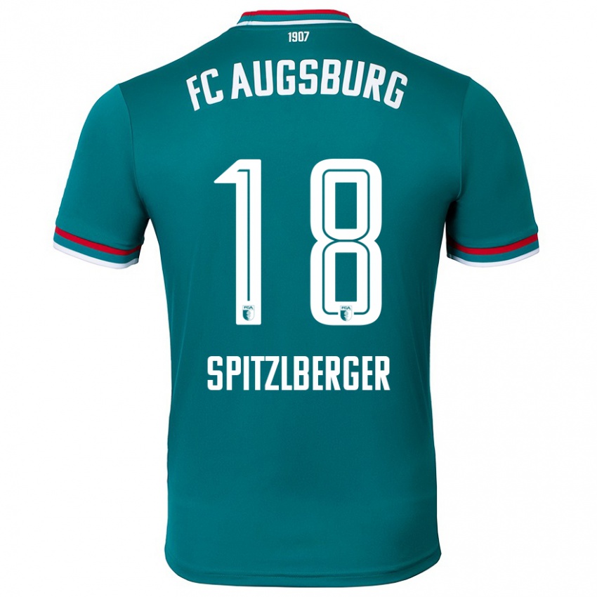 Homem Camisola Jordan Spitzlberger #18 Verde Escuro Alternativa 2024/25 Camisa