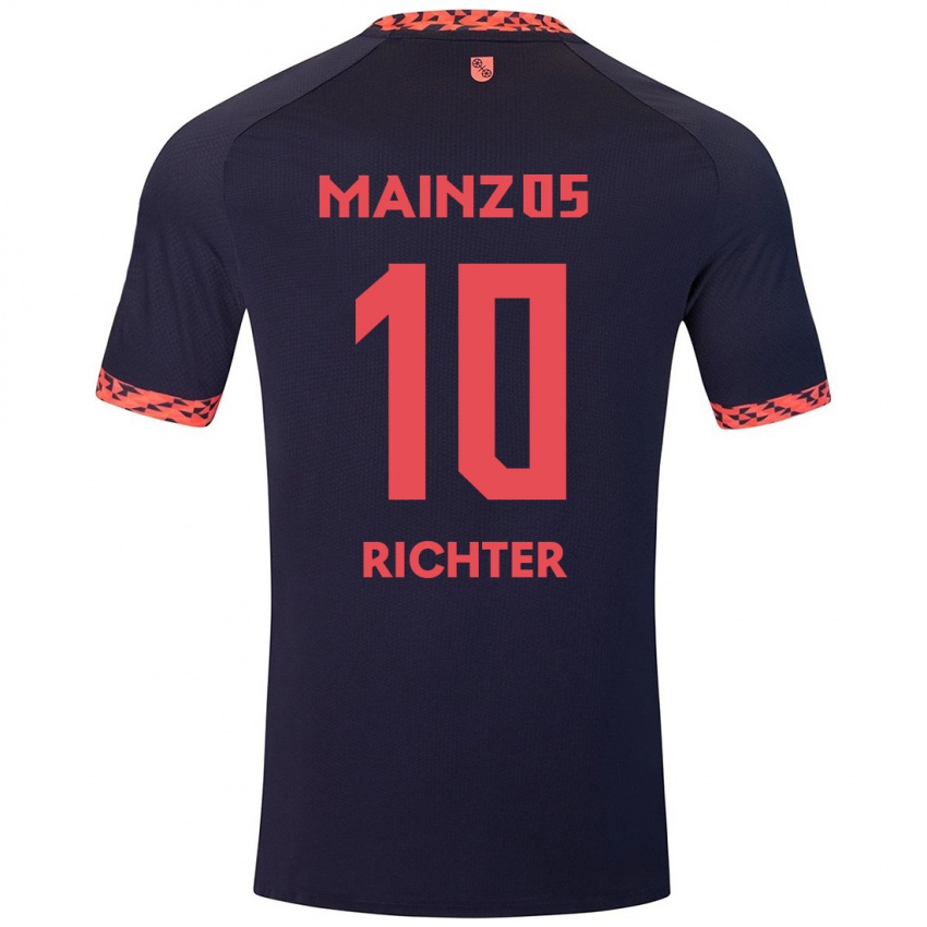 Homem Camisola Marco Richter #10 Azul Coral Vermelho Alternativa 2024/25 Camisa