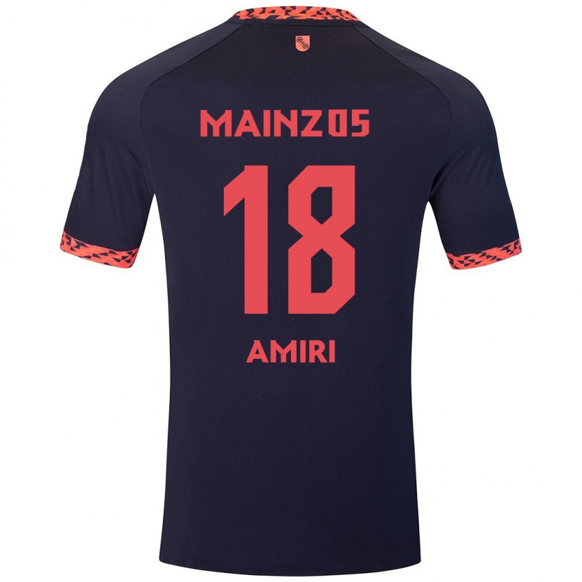 Homem Camisola Nadiem Amiri #18 Azul Coral Vermelho Alternativa 2024/25 Camisa