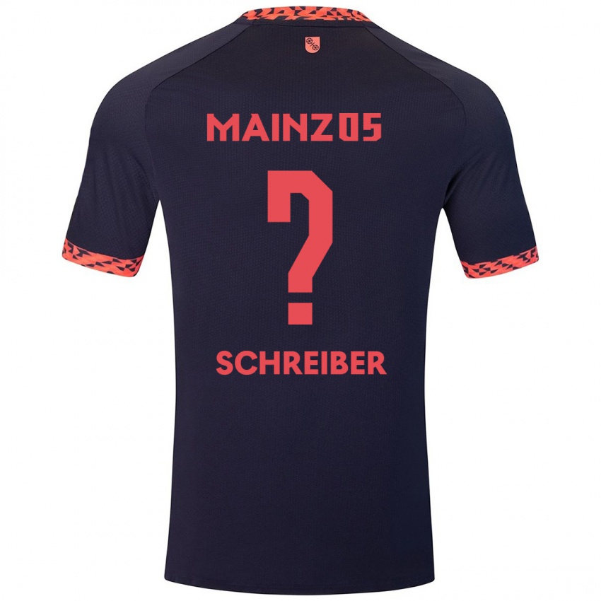 Homem Camisola Philipp Schreiber #0 Azul Coral Vermelho Alternativa 2024/25 Camisa