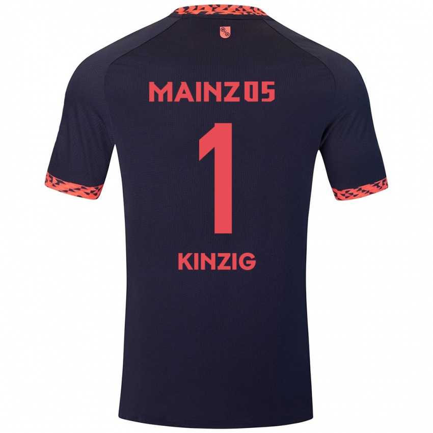 Homem Camisola Maximilian Kinzig #1 Azul Coral Vermelho Alternativa 2024/25 Camisa