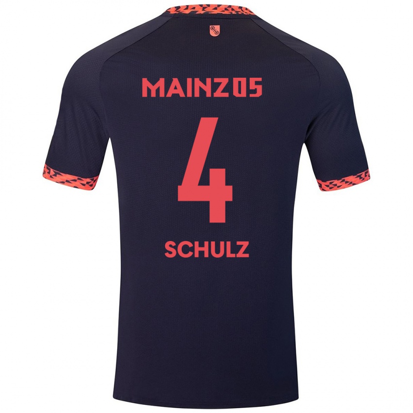 Homem Camisola Philipp Schulz #4 Azul Coral Vermelho Alternativa 2024/25 Camisa