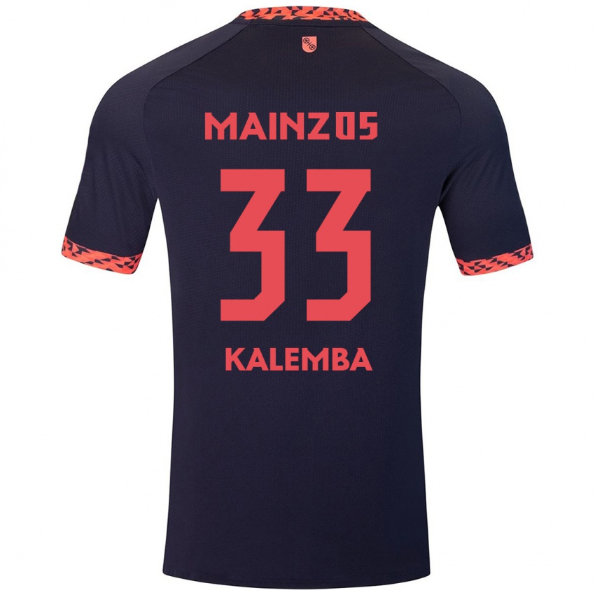 Homem Camisola Marcel Kalemba #33 Azul Coral Vermelho Alternativa 2024/25 Camisa