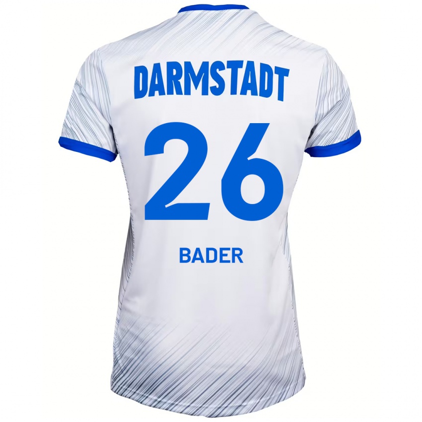 Homem Camisola Matthias Bader #26 Azul Branco Alternativa 2024/25 Camisa