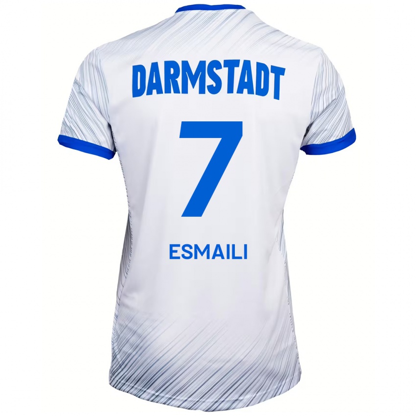 Homem Camisola Ali Esmaili #7 Azul Branco Alternativa 2024/25 Camisa