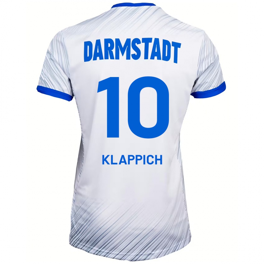 Homem Camisola Luis Klappich #10 Azul Branco Alternativa 2024/25 Camisa