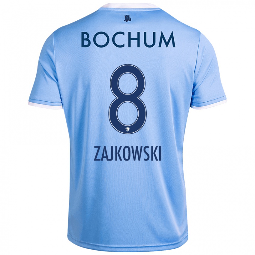 Homem Camisola Cedric Zajkowski #8 Celeiro Azul Alternativa 2024/25 Camisa