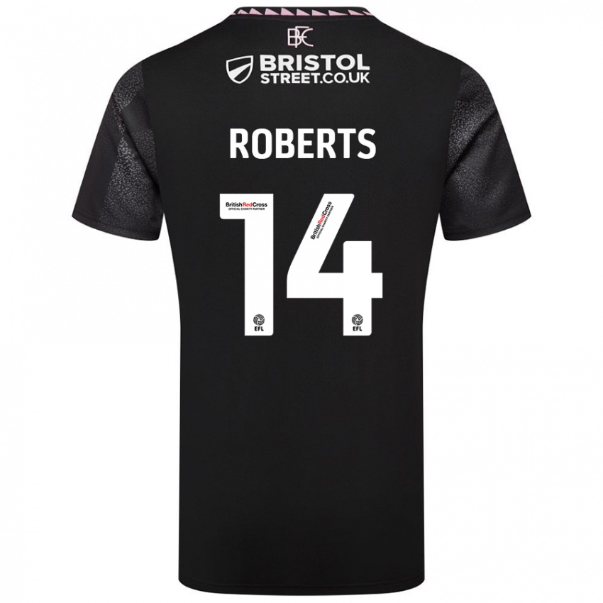 Homem Camisola Connor Roberts #14 Preto Alternativa 2024/25 Camisa