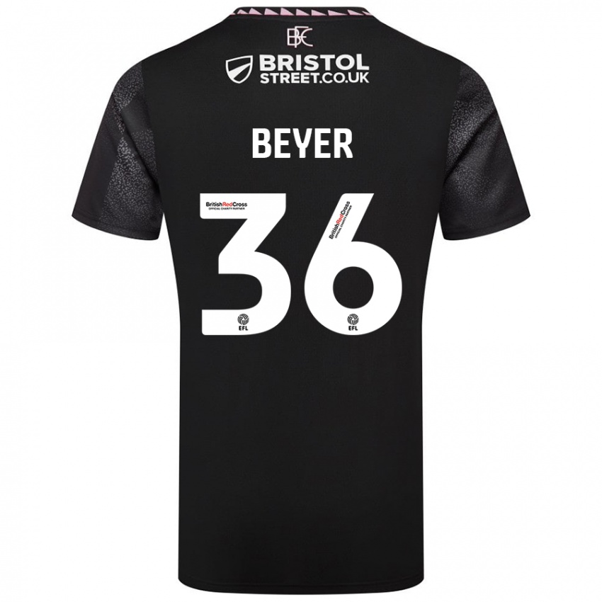 Homem Camisola Jordan Beyer #36 Preto Alternativa 2024/25 Camisa