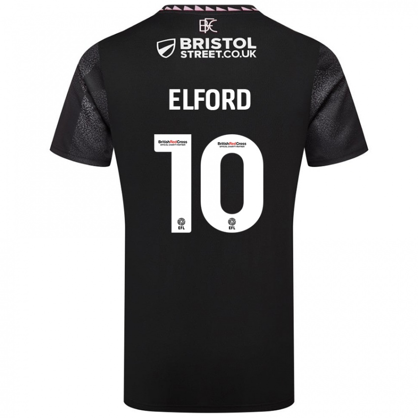 Homem Camisola Laura Elford #10 Preto Alternativa 2024/25 Camisa