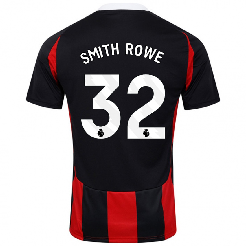 Homem Camisola Emile Smith Rowe #32 Vermelho Preto Alternativa 2024/25 Camisa