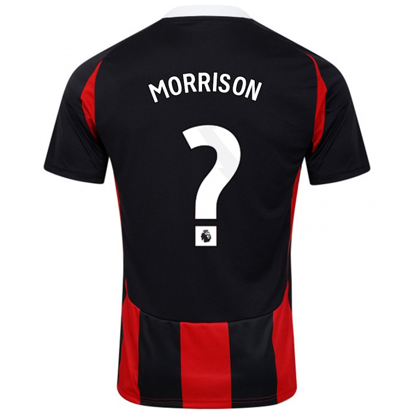 Homem Camisola Kymarley Morrison #0 Vermelho Preto Alternativa 2024/25 Camisa