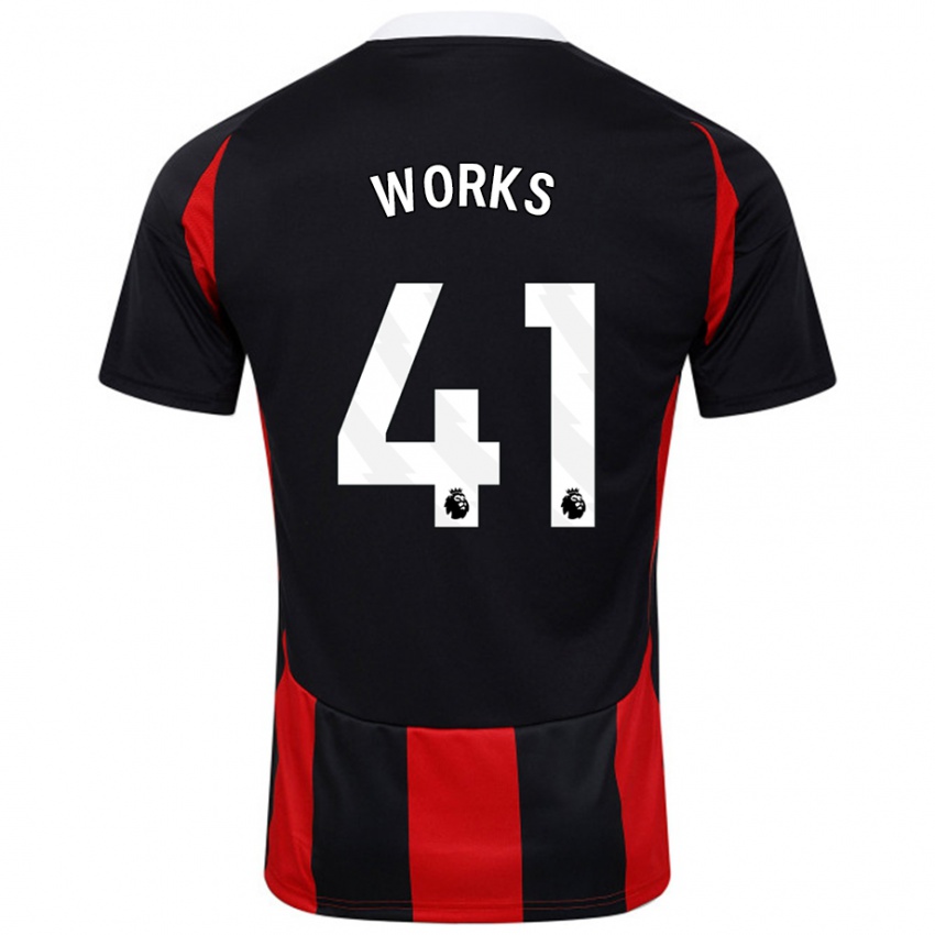 Homem Camisola Terrell Works #41 Vermelho Preto Alternativa 2024/25 Camisa