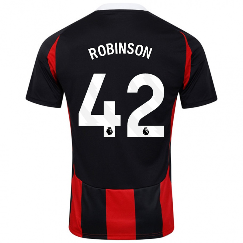 Homem Camisola Charlie Robinson #42 Vermelho Preto Alternativa 2024/25 Camisa