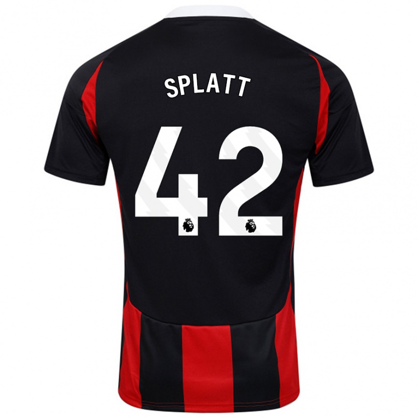 Homem Camisola Delano Splatt #42 Vermelho Preto Alternativa 2024/25 Camisa