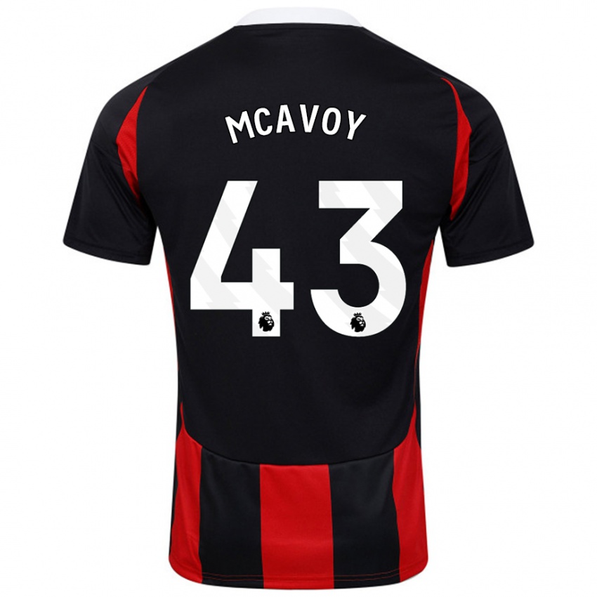 Homem Camisola Connor Mcavoy #43 Vermelho Preto Alternativa 2024/25 Camisa