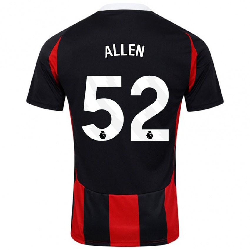 Homem Camisola Michael Allen #52 Vermelho Preto Alternativa 2024/25 Camisa