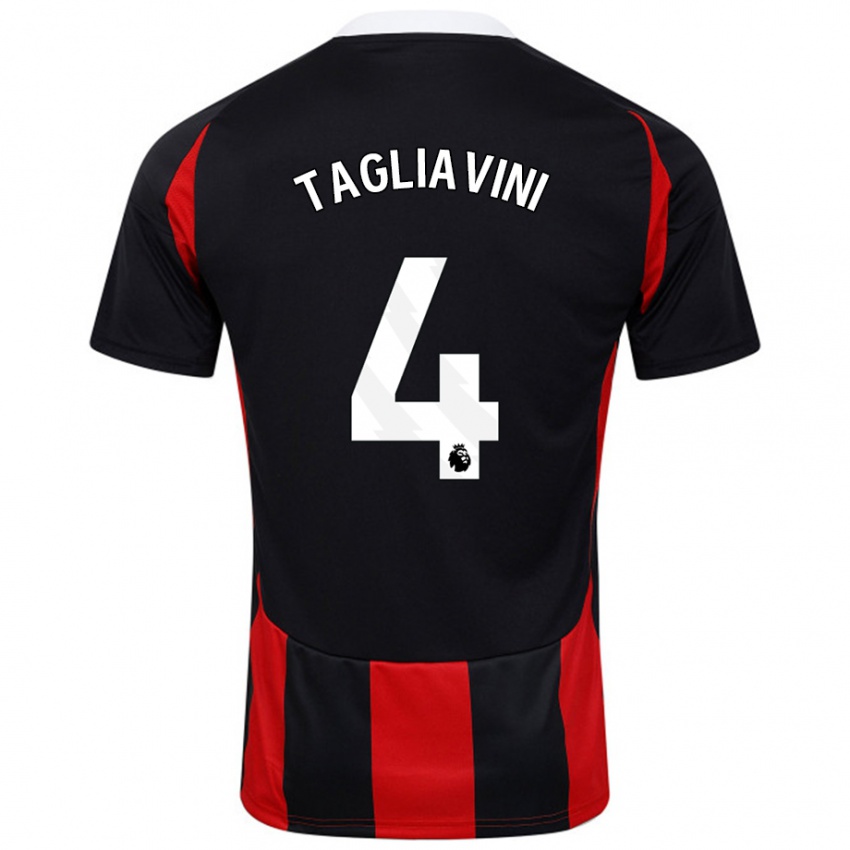 Homem Camisola Ella Tagliavini #4 Vermelho Preto Alternativa 2024/25 Camisa