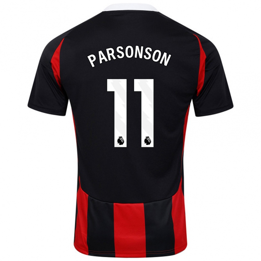 Homem Camisola Madi Parsonson #11 Vermelho Preto Alternativa 2024/25 Camisa