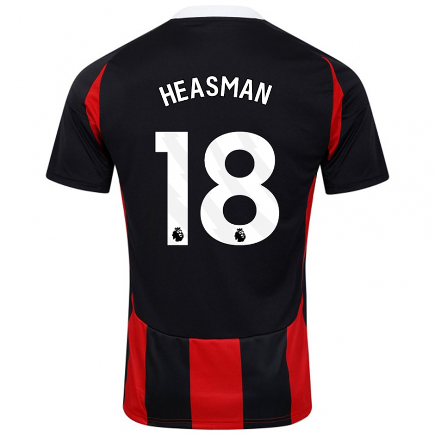 Homem Camisola Georgia Heasman #18 Vermelho Preto Alternativa 2024/25 Camisa