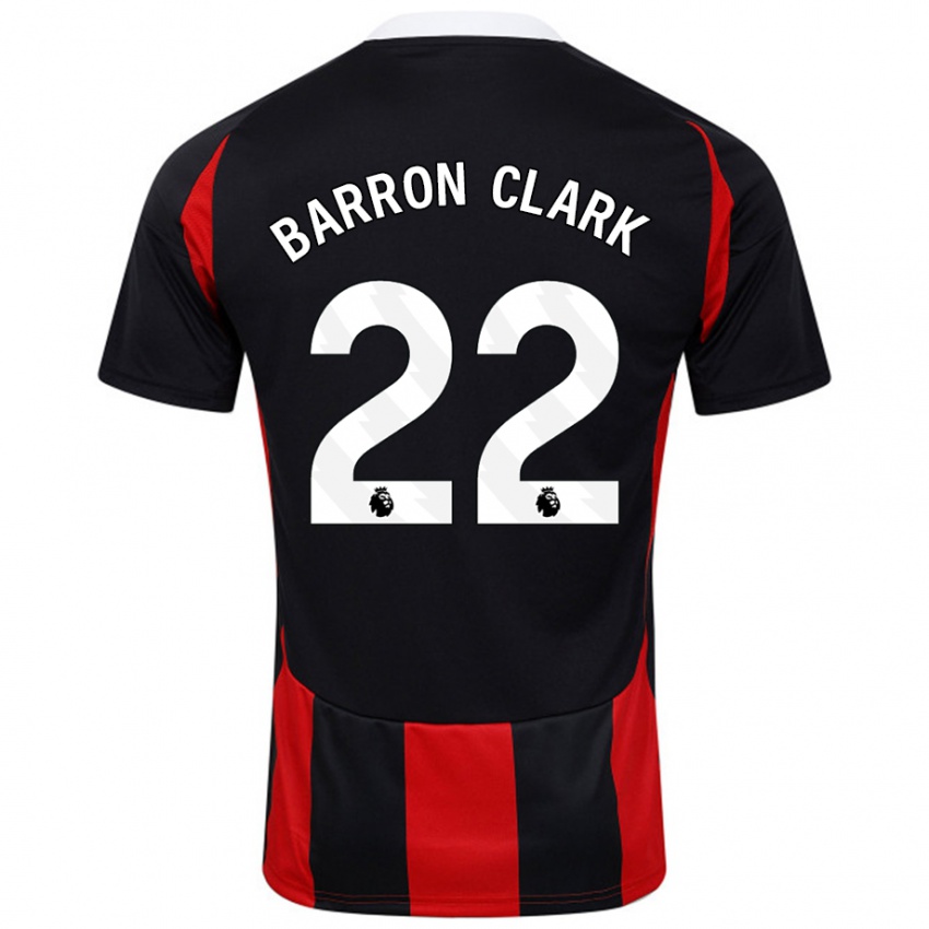 Homem Camisola Betty Barron-Clark #22 Vermelho Preto Alternativa 2024/25 Camisa