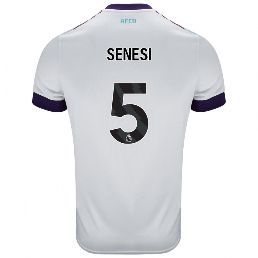 Homem Camisola Marcos Senesi #5 Roxo Verde Branco Alternativa 2024/25 Camisa