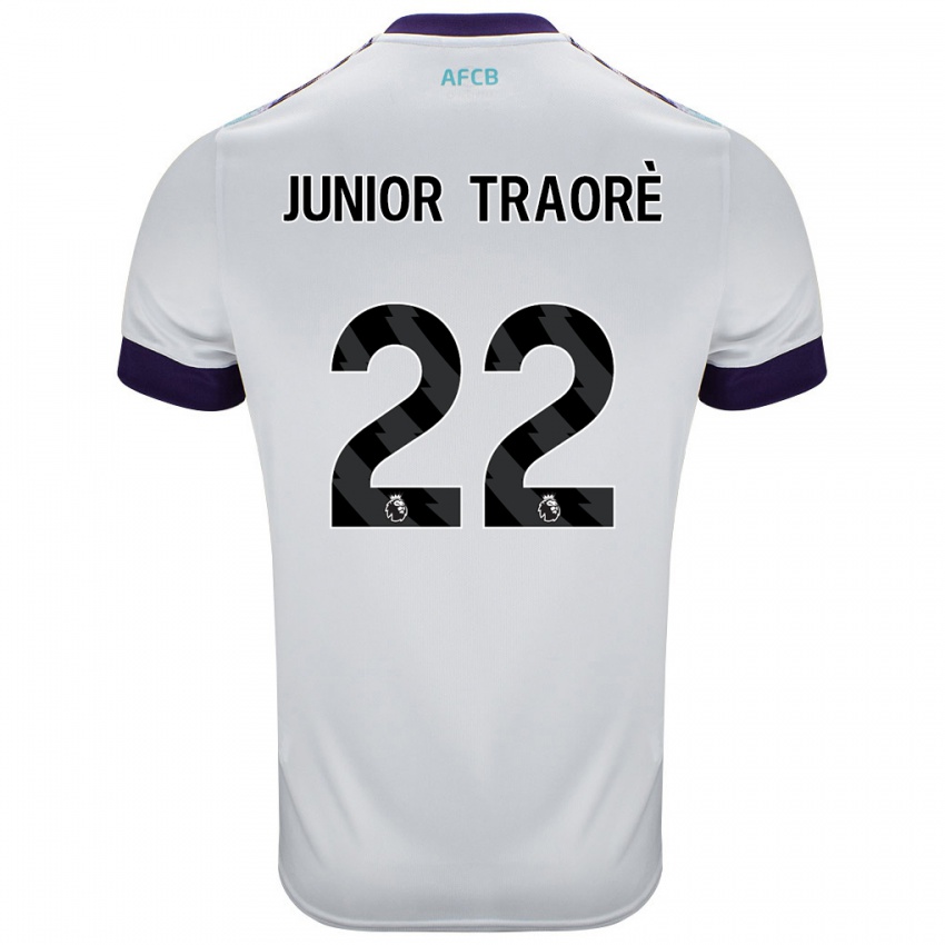 Homem Camisola Hamed Junior Traorè #22 Roxo Verde Branco Alternativa 2024/25 Camisa