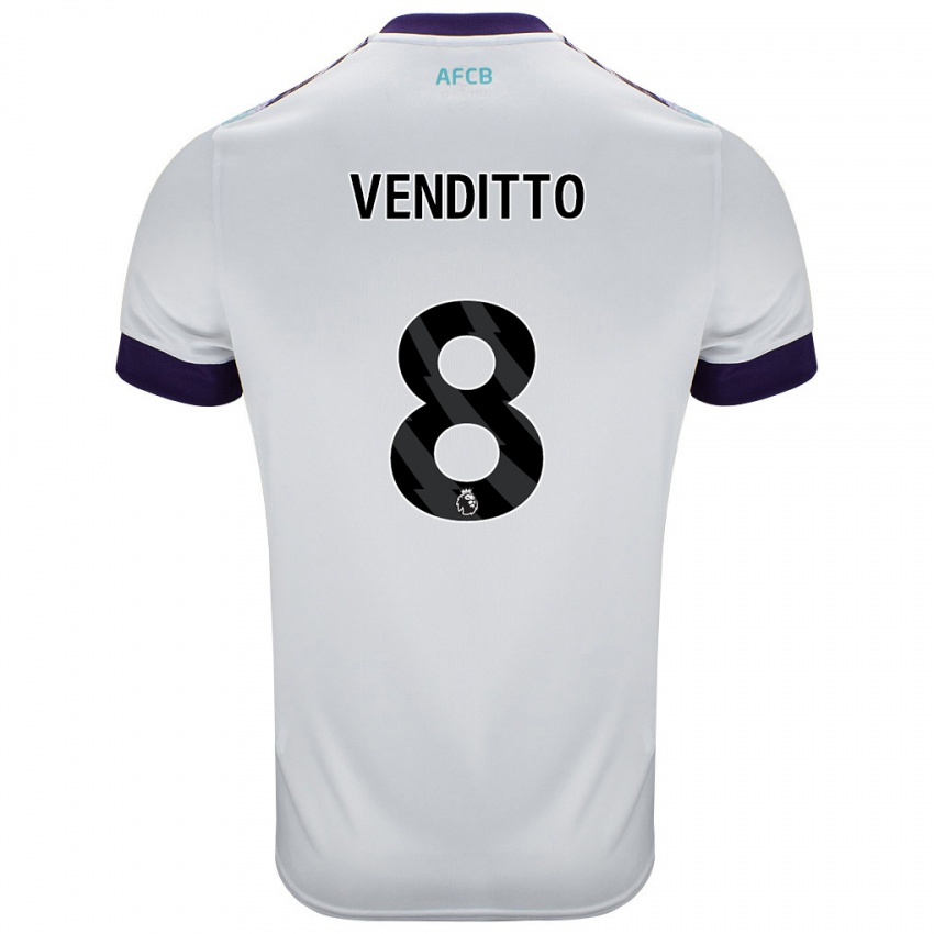 Homem Camisola Olivia Venditto #8 Roxo Verde Branco Alternativa 2024/25 Camisa