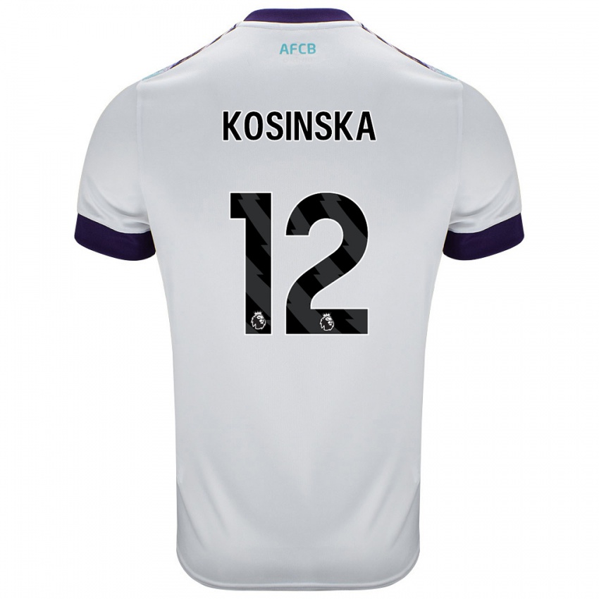 Homem Camisola Daniela Kosinska #12 Roxo Verde Branco Alternativa 2024/25 Camisa