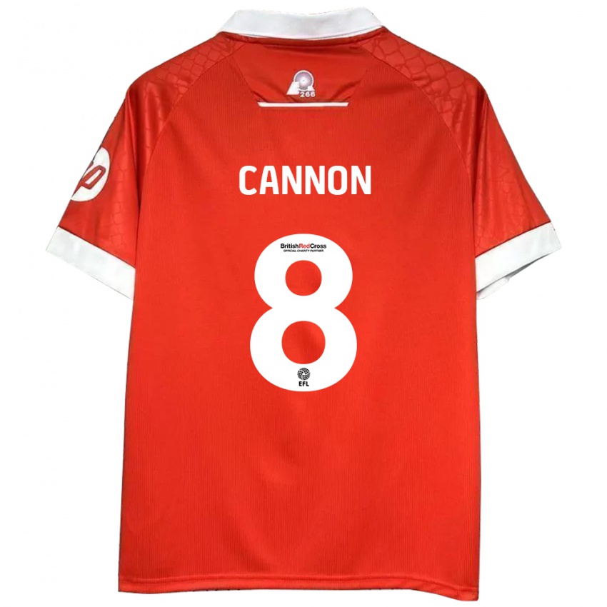 Mulher Camisola Andy Cannon #8 Vermelho Branco Principal 2024/25 Camisa