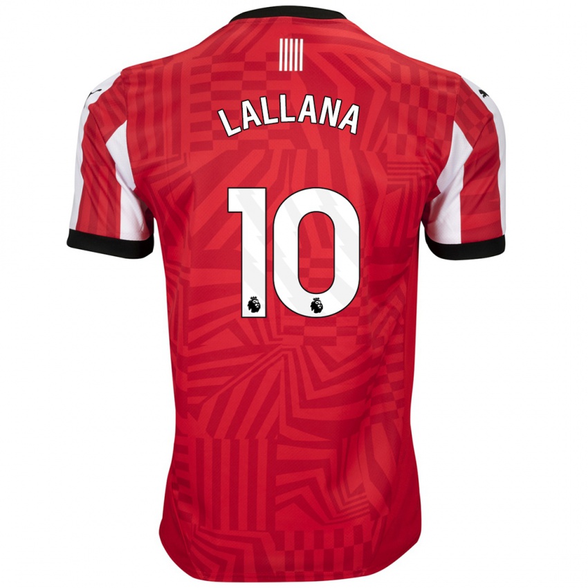 Mulher Camisola Adam Lallana #10 Vermelho Branco Principal 2024/25 Camisa