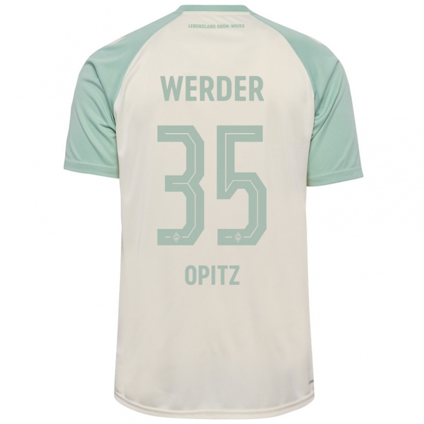 Mulher Camisola Leon Opitz #35 Verde Claro Off-White Alternativa 2024/25 Camisa