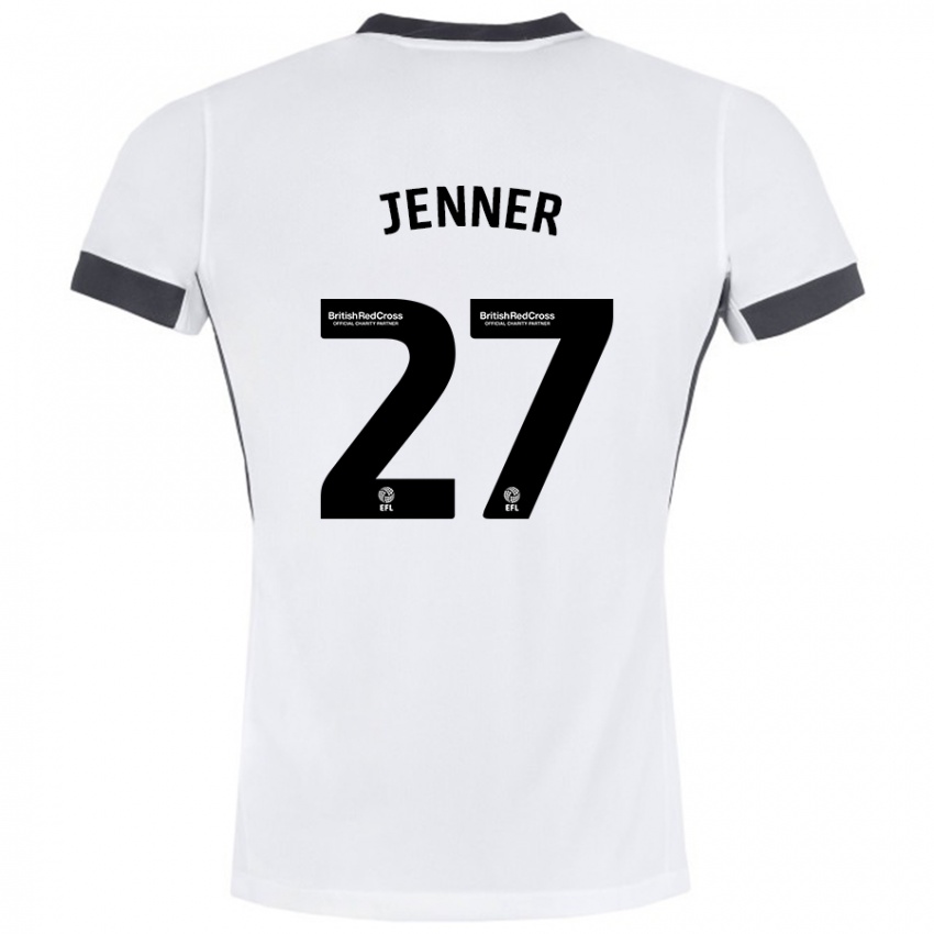 Mulher Camisola Abbi Jenner #27 Preto Branco Alternativa 2024/25 Camisa