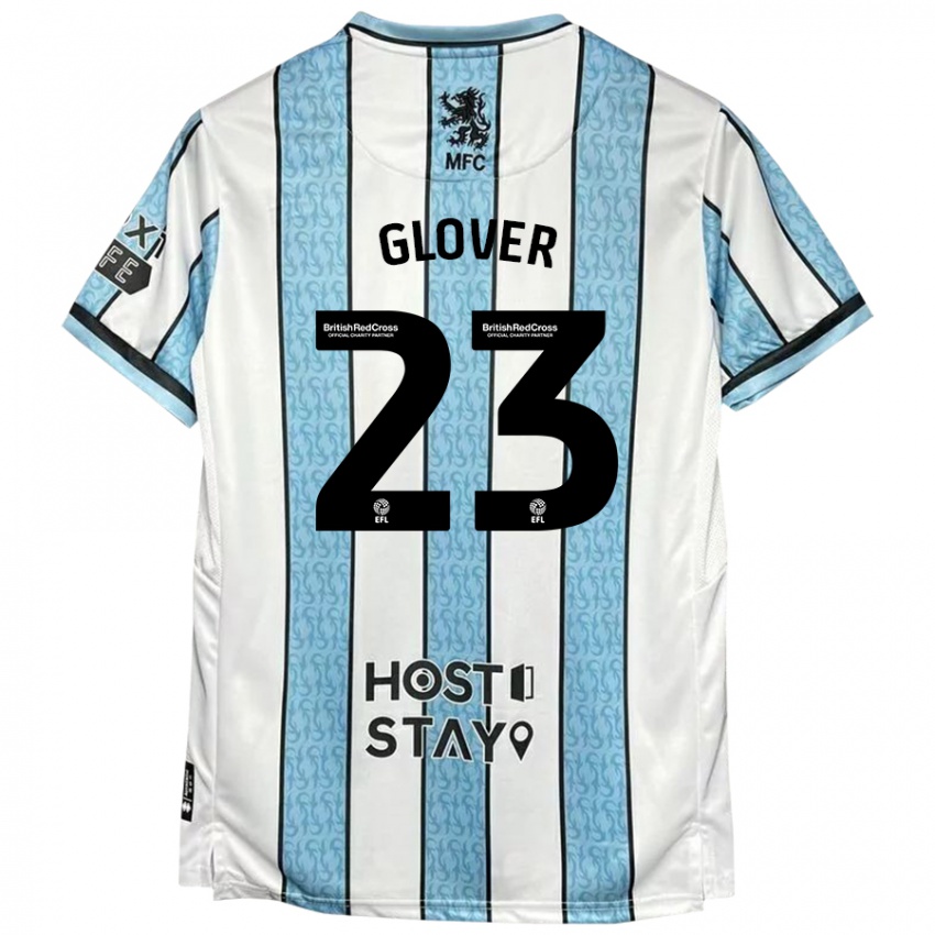 Mulher Camisola Tom Glover #23 Azul Branco Alternativa 2024/25 Camisa