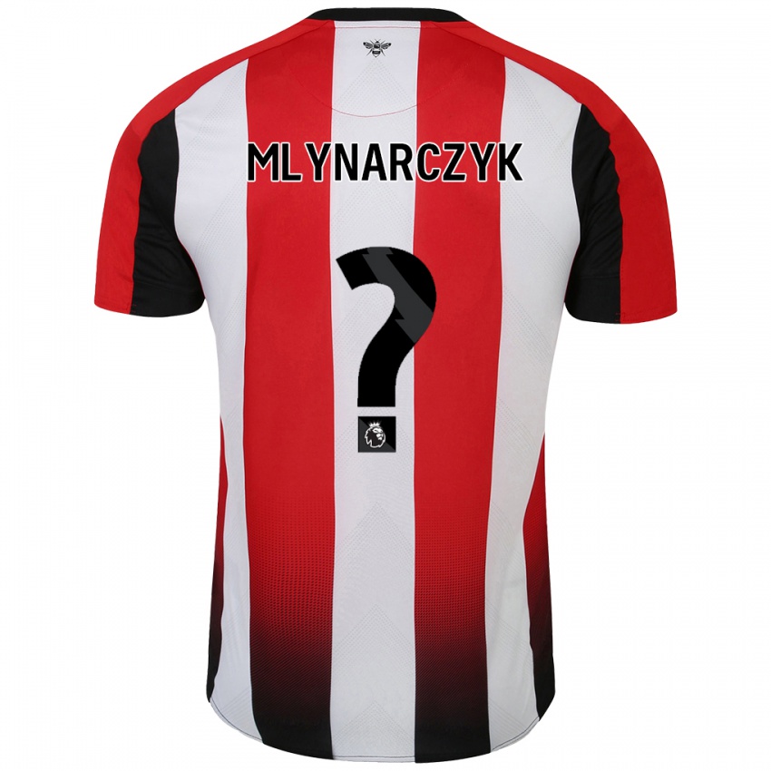 Criança Camisola Adam Mlynarczyk #0 Vermelho Branco Principal 2024/25 Camisa