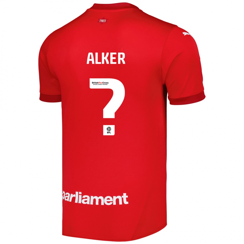 Criança Camisola Luke Alker #0 Vermelho Principal 2024/25 Camisa