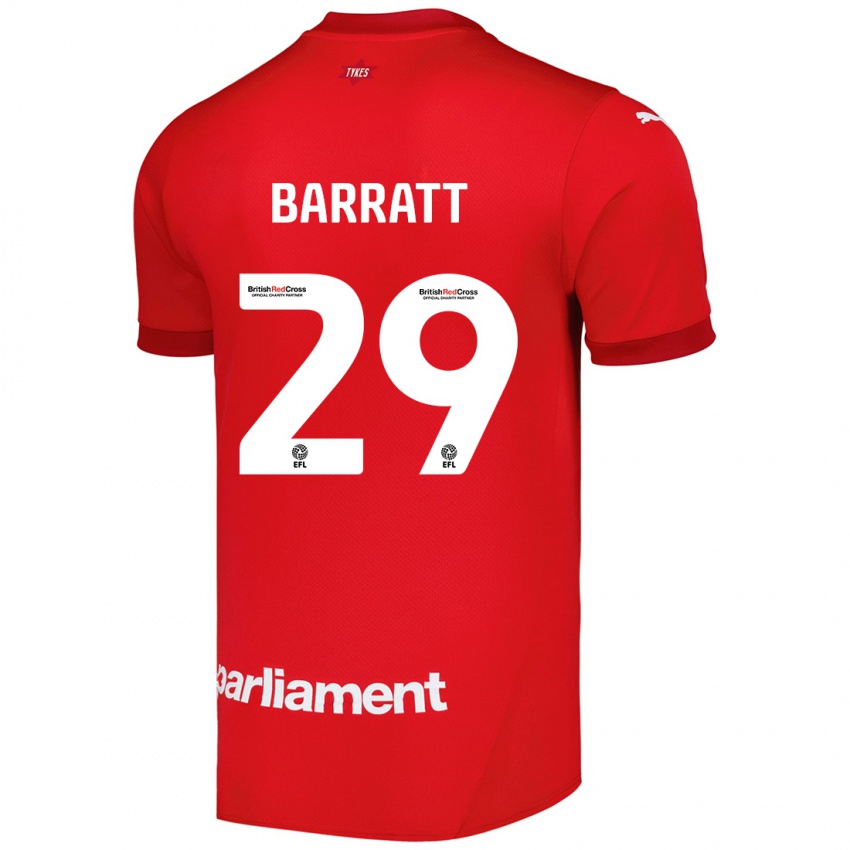 Criança Camisola Connor Barratt #29 Vermelho Principal 2024/25 Camisa