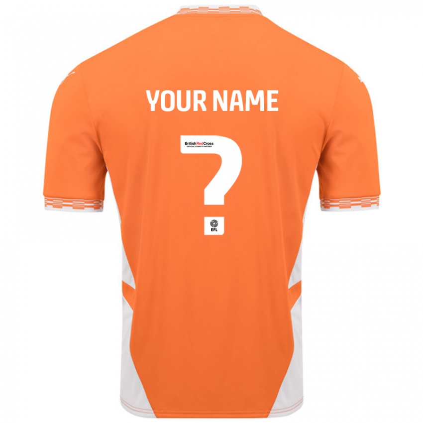 Criança Camisola Seu Nome #0 Branco Laranja Principal 2024/25 Camisa