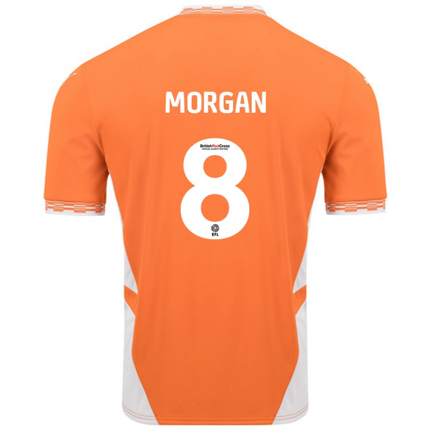 Criança Camisola Albie Morgan #8 Branco Laranja Principal 2024/25 Camisa