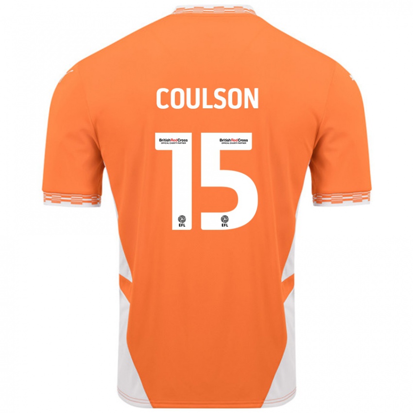 Criança Camisola Hayden Coulson #15 Branco Laranja Principal 2024/25 Camisa