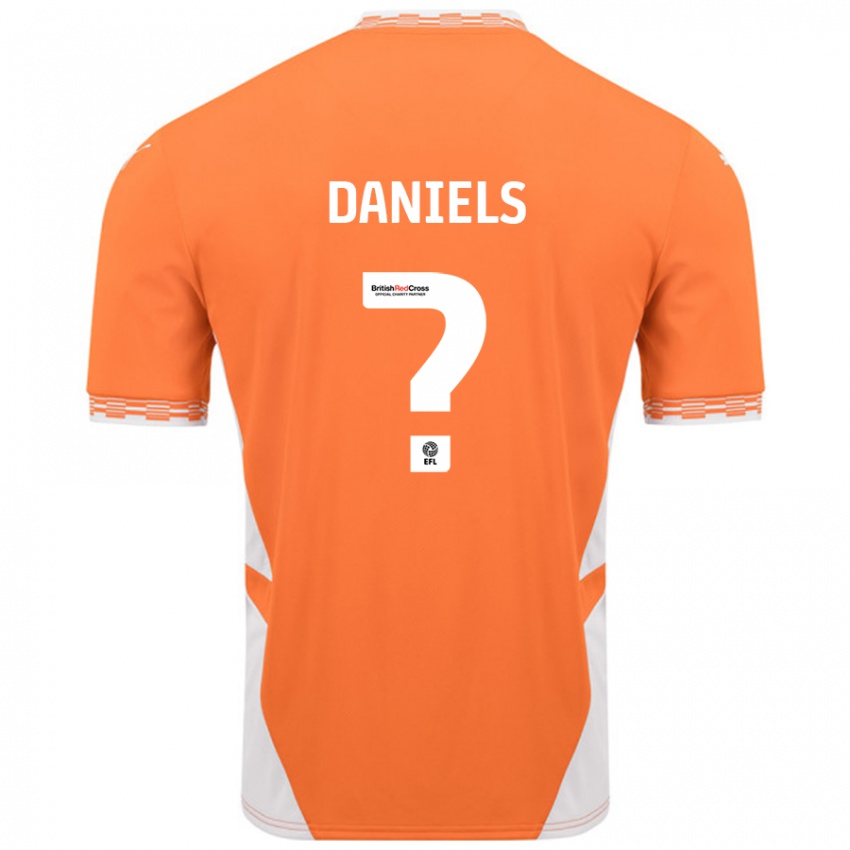 Criança Camisola Jake Daniels #0 Branco Laranja Principal 2024/25 Camisa