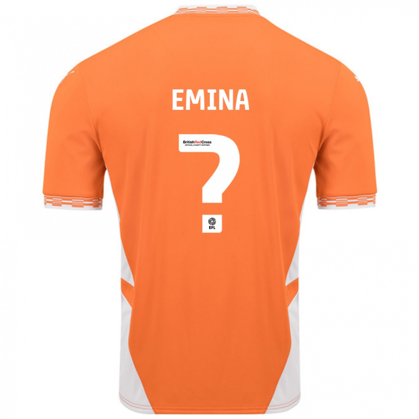 Criança Camisola Ezra Emina #0 Branco Laranja Principal 2024/25 Camisa