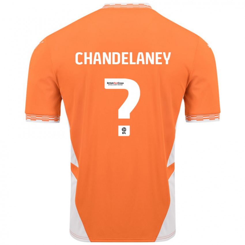 Criança Camisola Yulan Chandelaney #0 Branco Laranja Principal 2024/25 Camisa